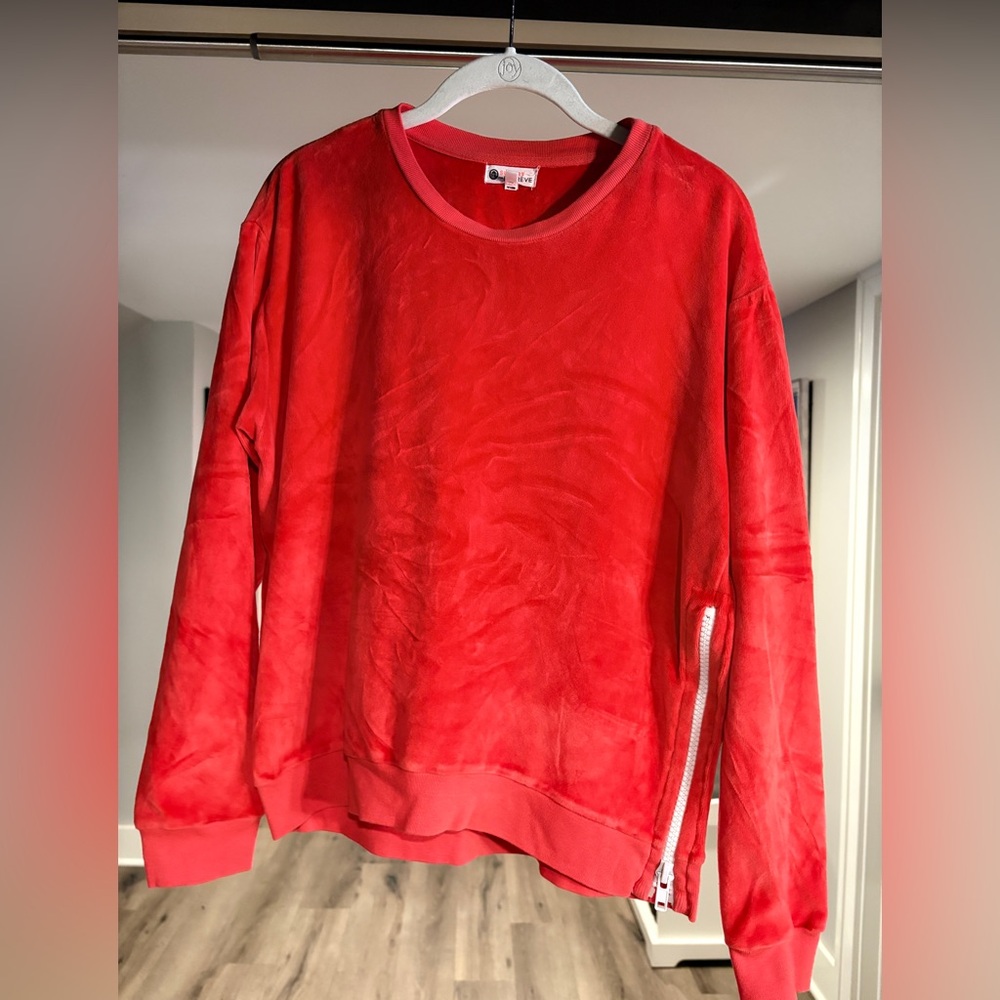 Sundry for Evereve Red Women's Velour Top